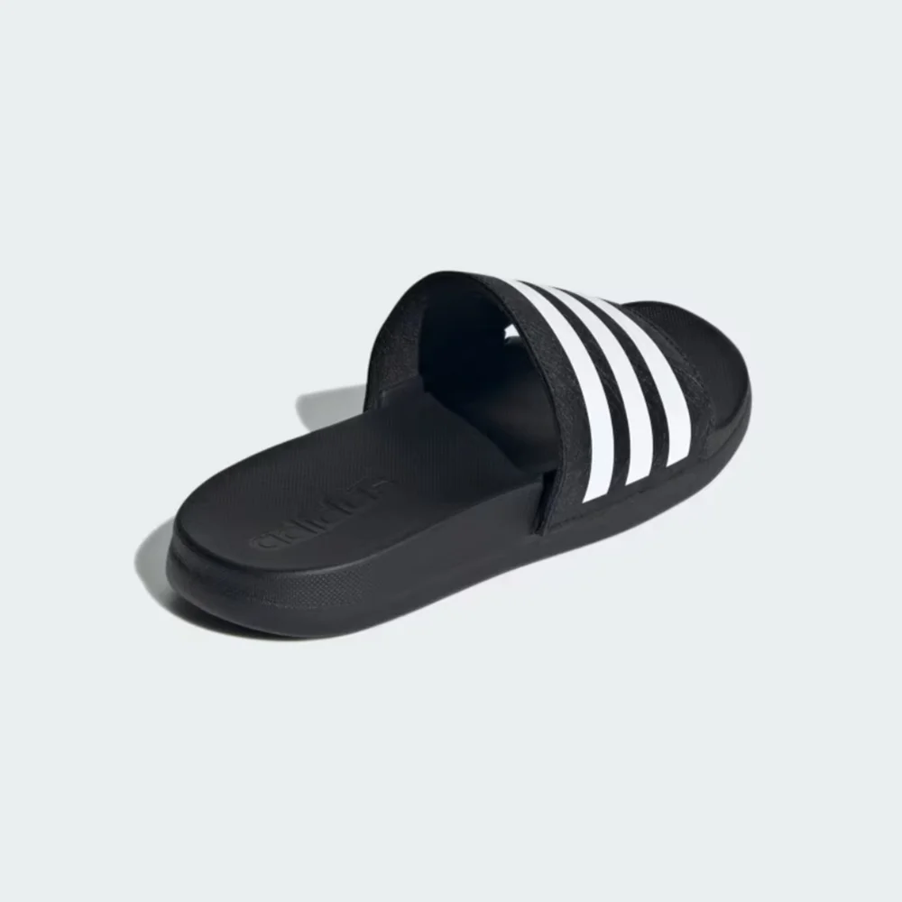 Adidas Adilette Comfort Black Slide Sandal with White Stripes Size 11